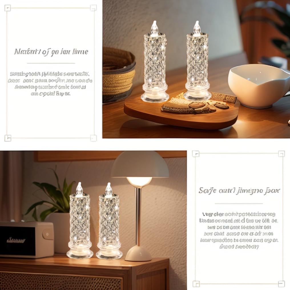 6PCS- 6PCS Romantic Battery Operated Candles Led Pillar
