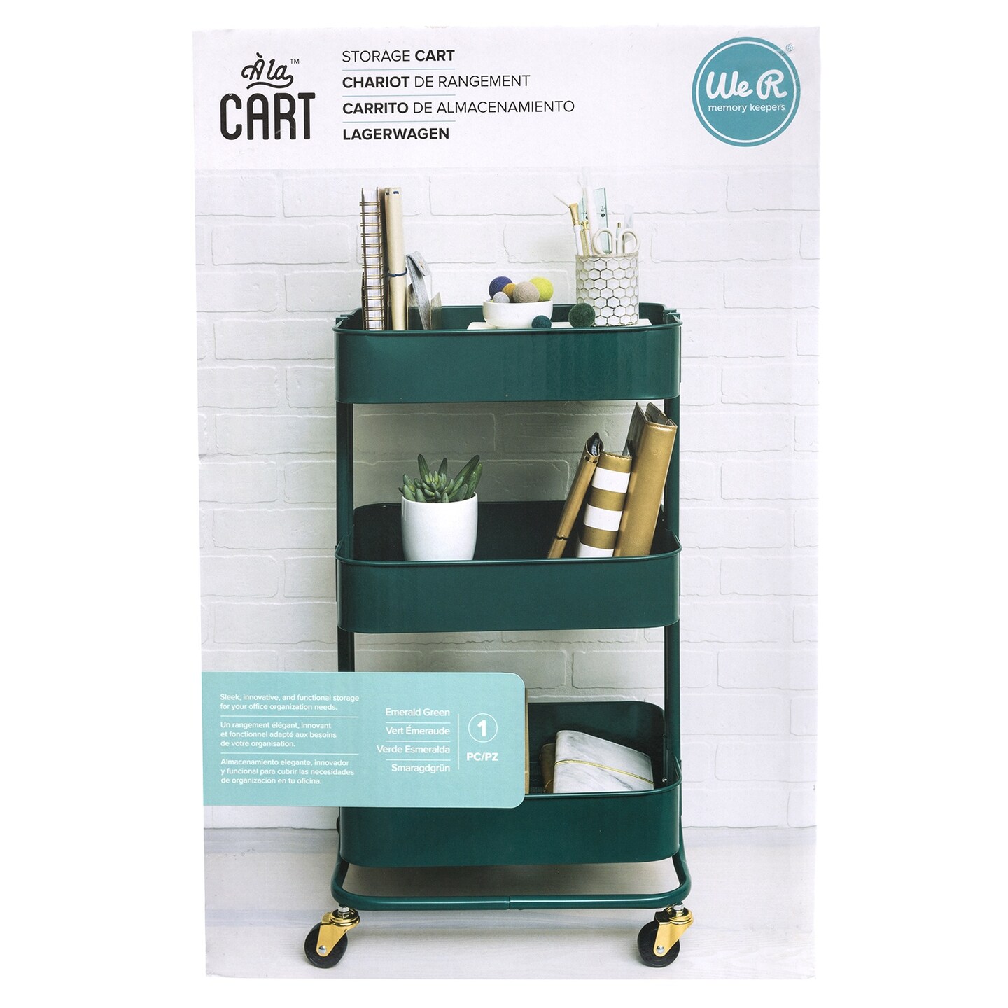 We R A La Cart Storage Cart-Emerald Green | Michaels