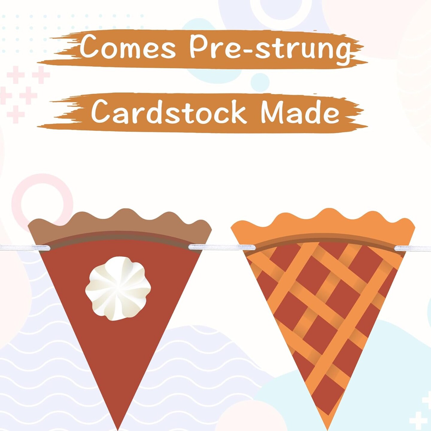 Pumpkin Pie Banner Thanksgiving Decorations