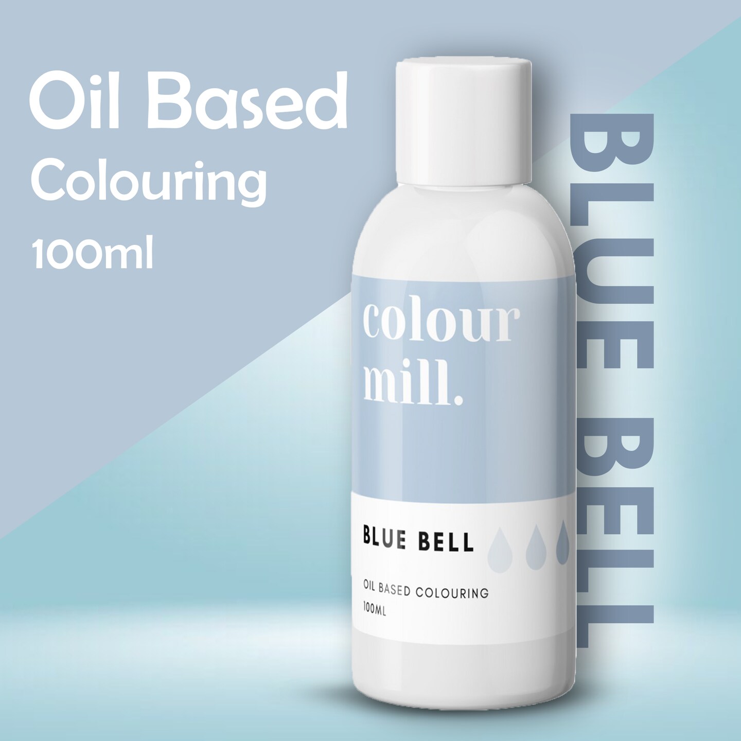 100ml Blue Bell Oil Based Food Colour Colour Mill Vibrant Blue Edible Dye for Baking & Decorating