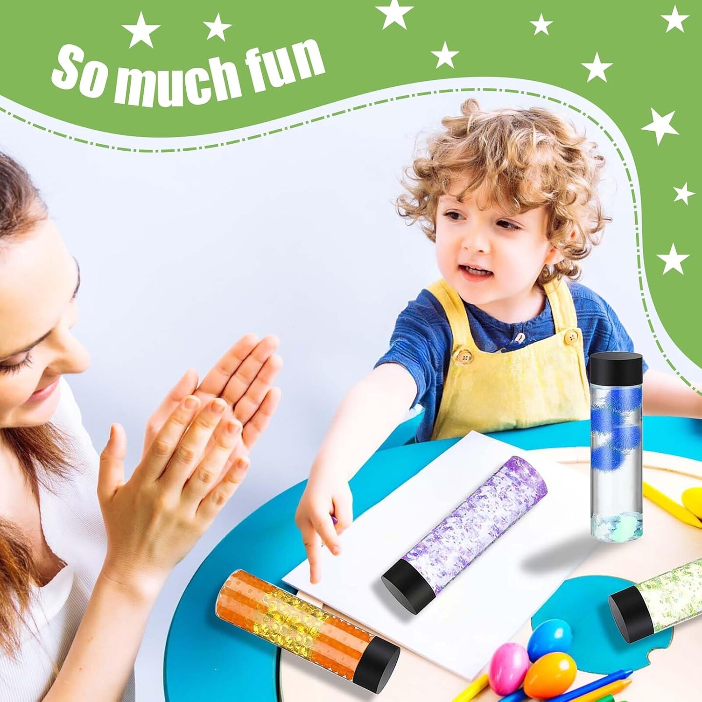 16-Pack Empty Plastic Sensory Bottles – 13.5oz/400ml Reusable Bottles with Lids for DIY Crafts, Classroom, Handmade Projects, and Party Decorations