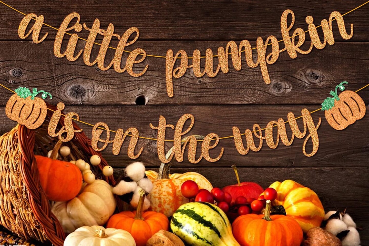 Pumpkin Baby Shower Decorations A Little Pumpkin is On the Way Banner