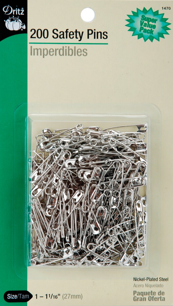 Dritz Safety Pins 200/Pkg-Size 1