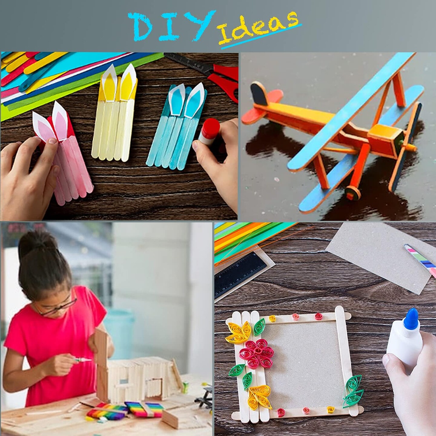 100 Piece Large Jumbo Wooden Craft Sticks