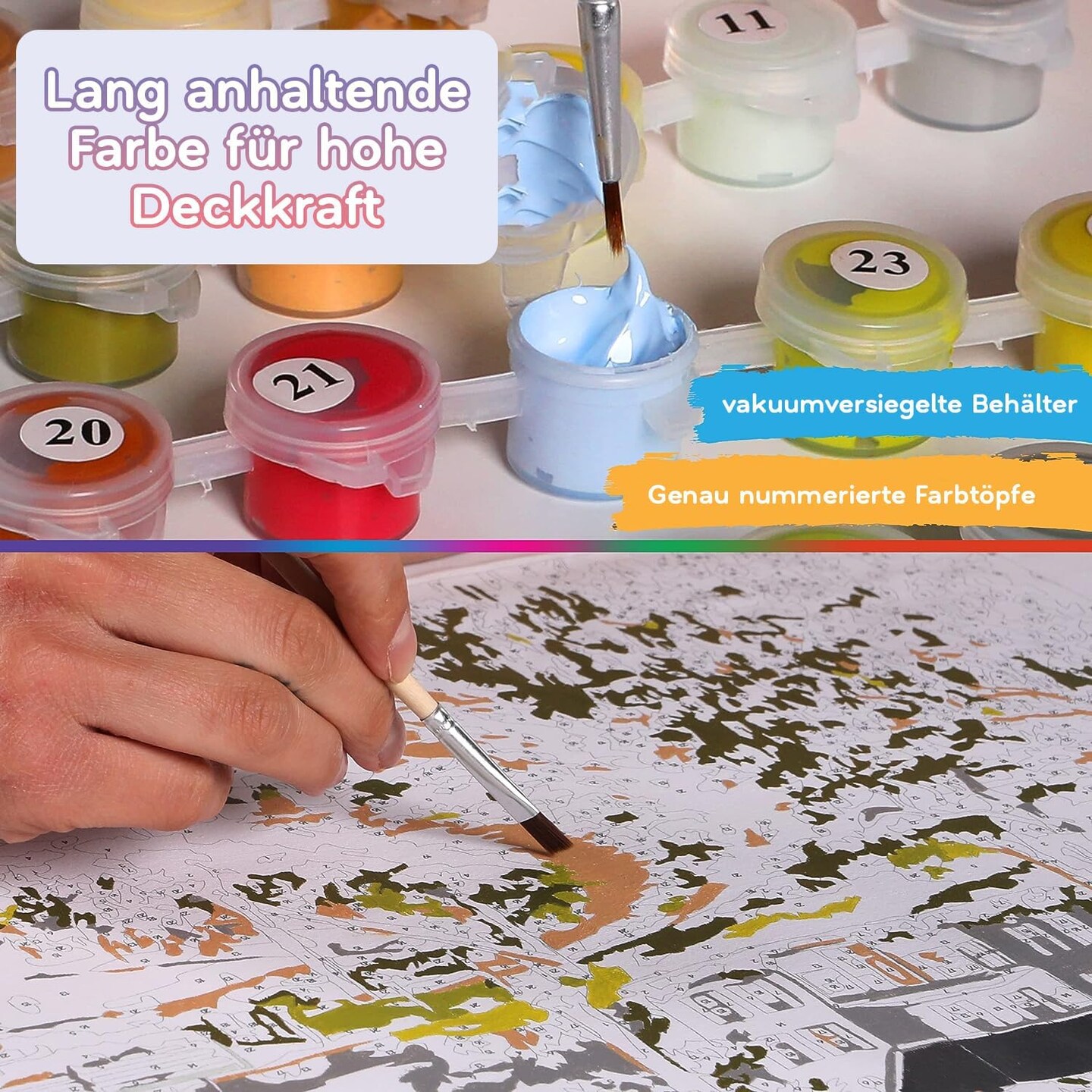 Paint by Numbers Kit for Adults (Mountain Paradise 16" x 20" Unframed)