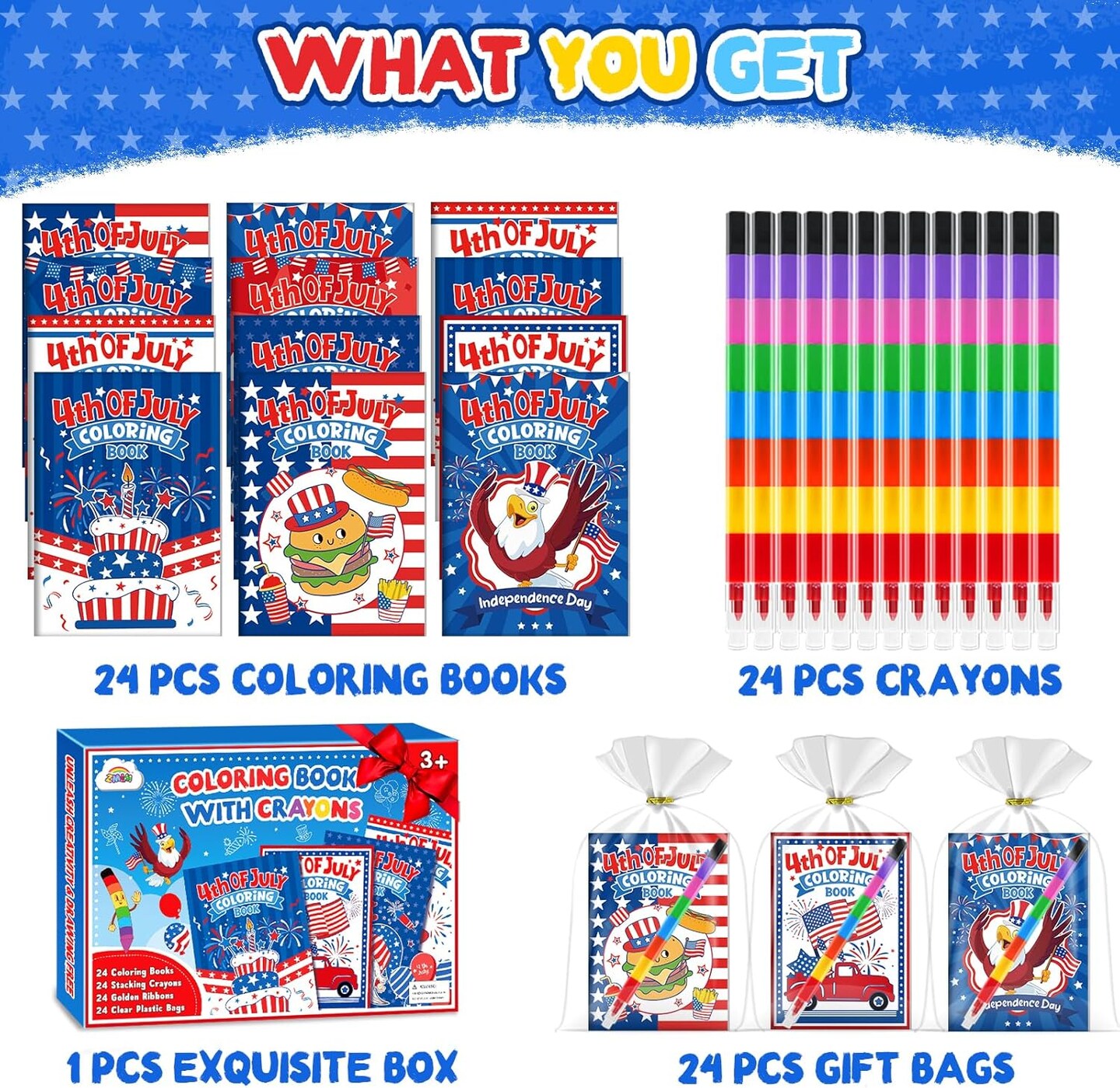 Bulk 24 Crayons Mini Coloring Books for Kids