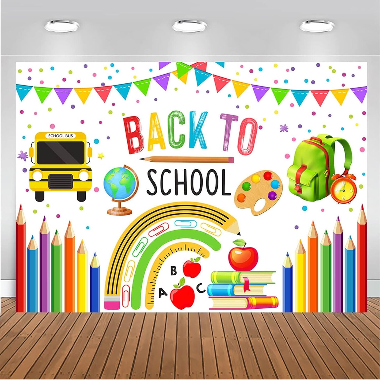 Back to School Backdrop First Day of School