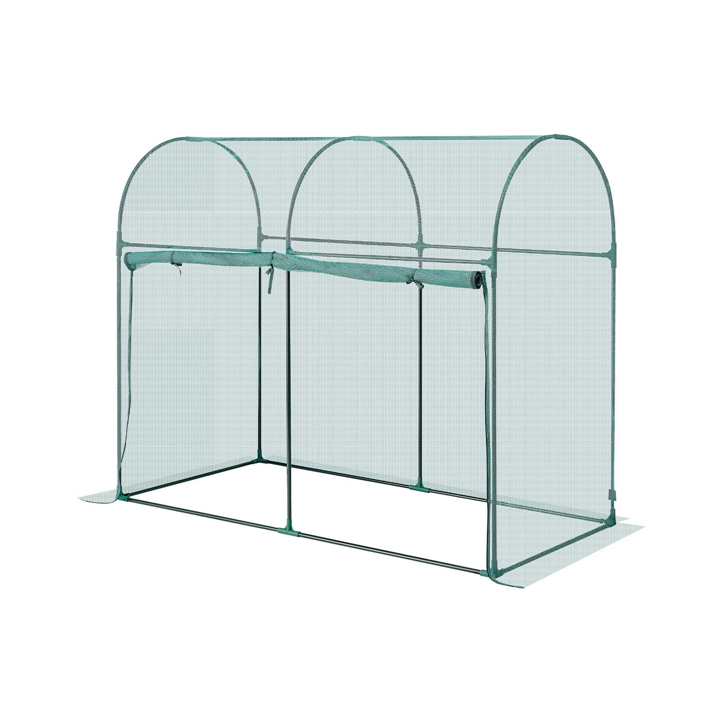 Garden Plant Cage Protective Netting Enclosure Steel Frame Vegetable Fruit Protection Cage Outdoor Plant Cover Green