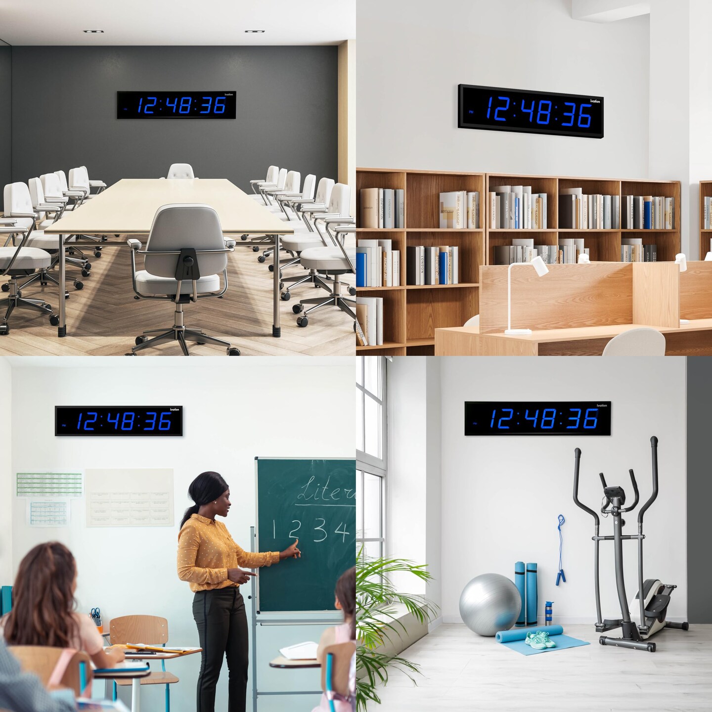 Ivation Huge 36 Inch Large Big Oversized Digital LED Wall Clock