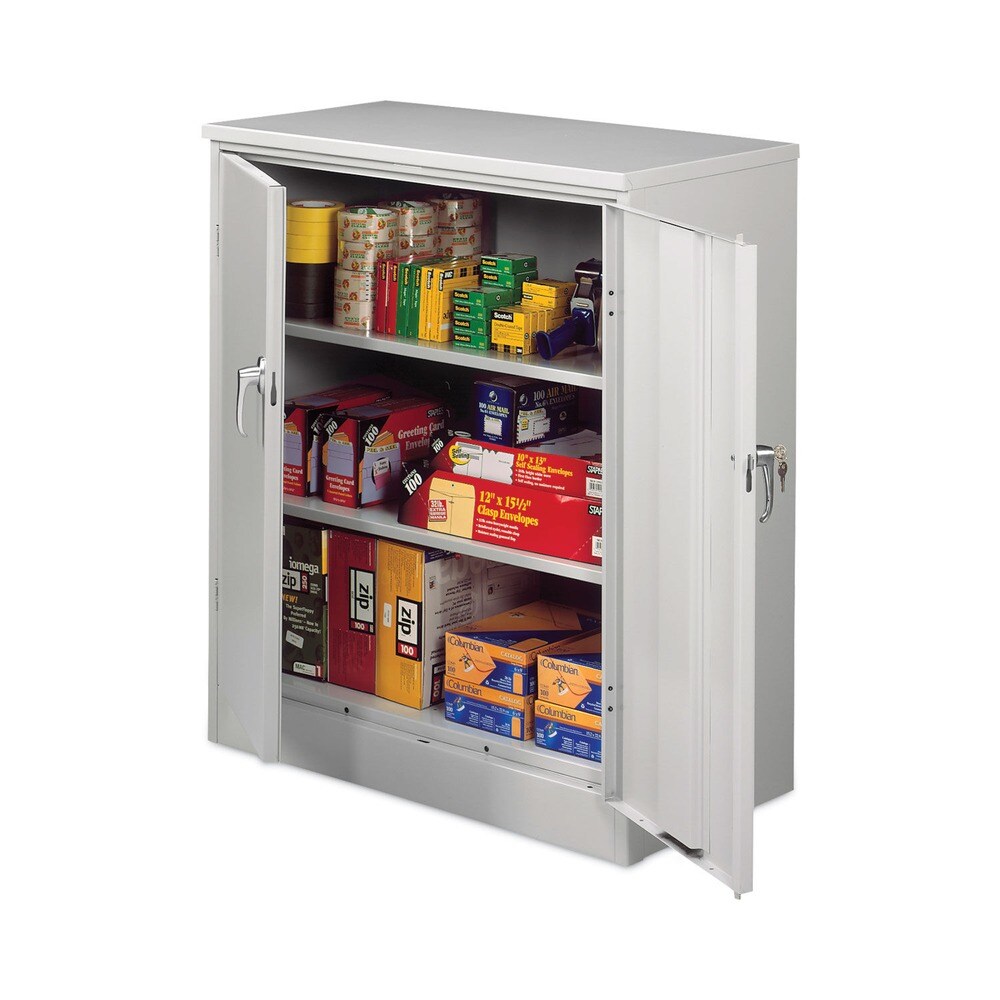 Alera 36 in. x 18 in. x 42 in. Assembled High Storage Cabinet with Adjustable Shelves - Light Gray