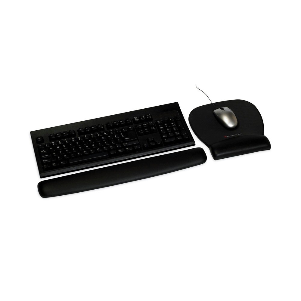 3M Nonskid Base Antimicrobial Foam Keyboard Wrist Rest - Black