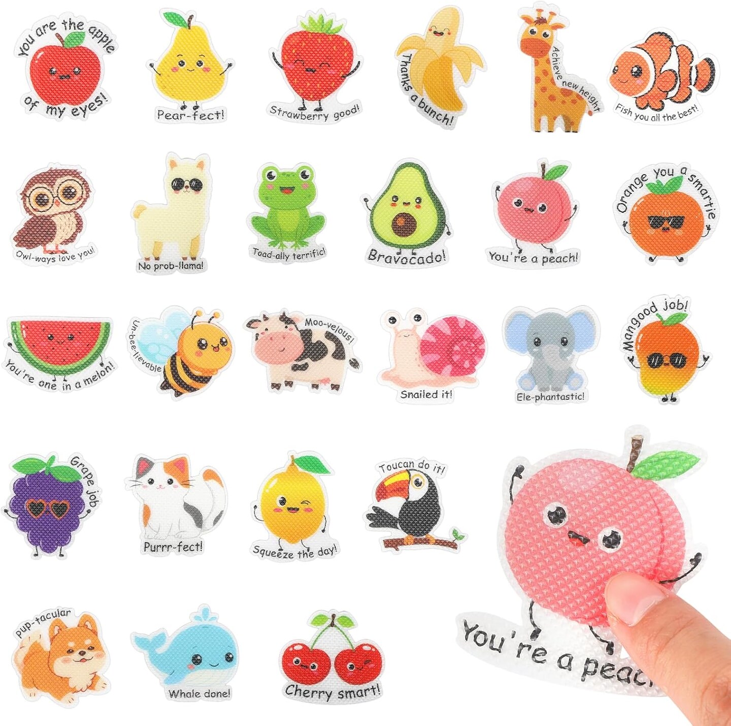 50PCS Anxiety Sensory Stickers – Motivational Textured Calm Strips for ...