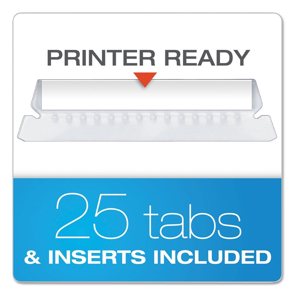 Pendaflex 1/3-Cut Tabs Legal Size Reinforced Hanging File Folders with Printable Tab Inserts - Standard Green (25/Box)