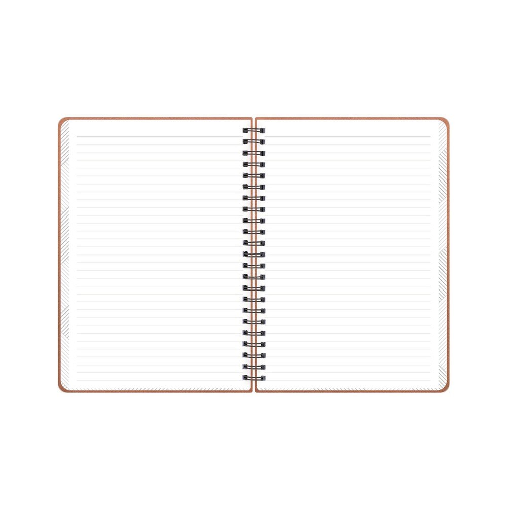 Blue Sky ASMBLD 8.5 in. x 5.75 in. Sheets 1-Subject Medium/College Rule Faux Leather Wirebound Notebook - Tan