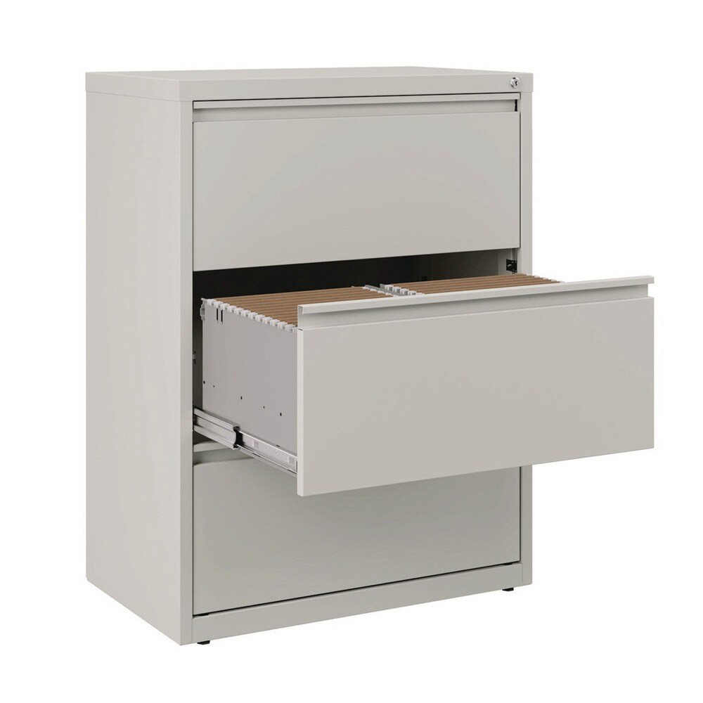 Alera 30 in. x 18.62 in. x 40.25 in. Three Legal/Letter-Size File Drawers Lateral File Cabinet - Light Gray