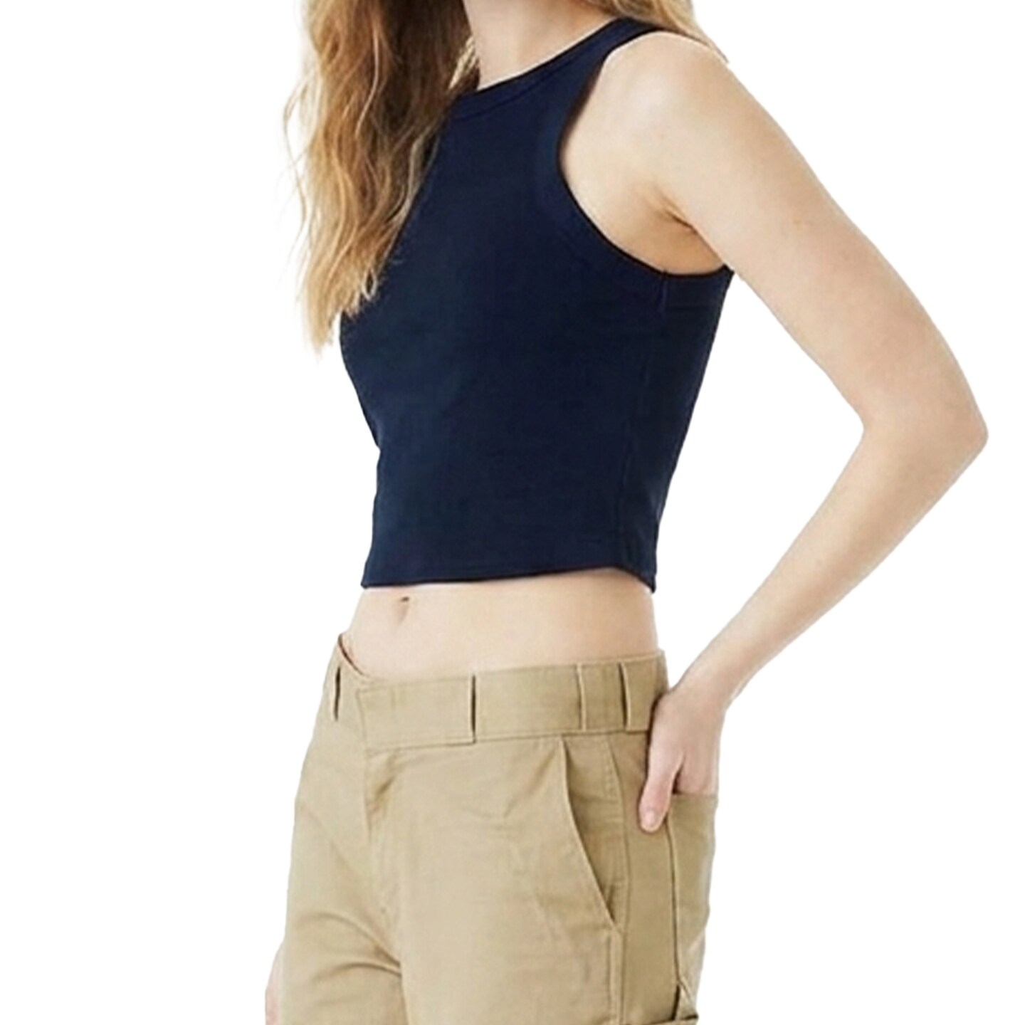 BELLA + CANVAS Women's Micro Rib Racer Tank Top, Sleeveless Fitted Basic Tank