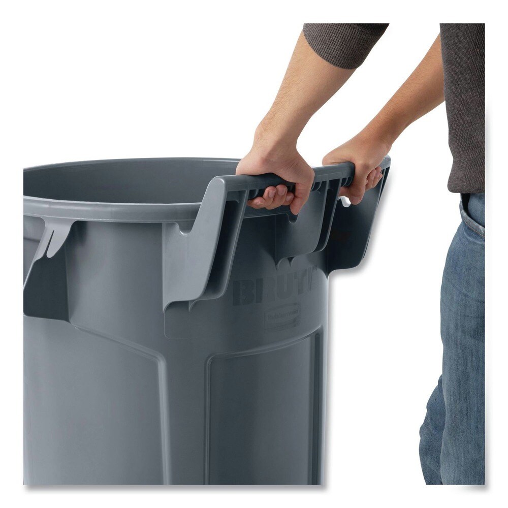 Rubbermaid Commercial BRUTE 44 gal Plastic Vented Wheeled Container - Gray