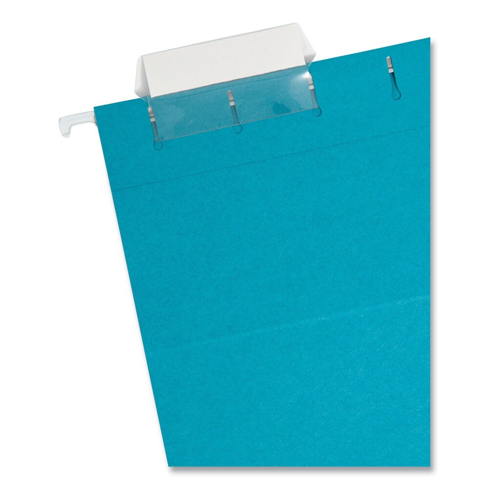 Smead Letter Size 1/5-Cut Tabs Colored Hanging File Folders - Teal (25/Box)