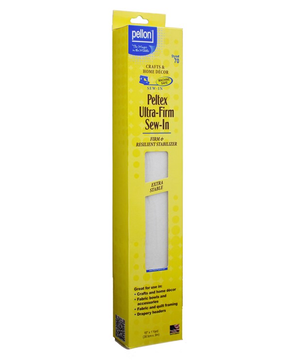 Pellon Peltex Ultra-Firm Sew-In Stabilizer 15" x 1 Yard for Bag Making & Crafts