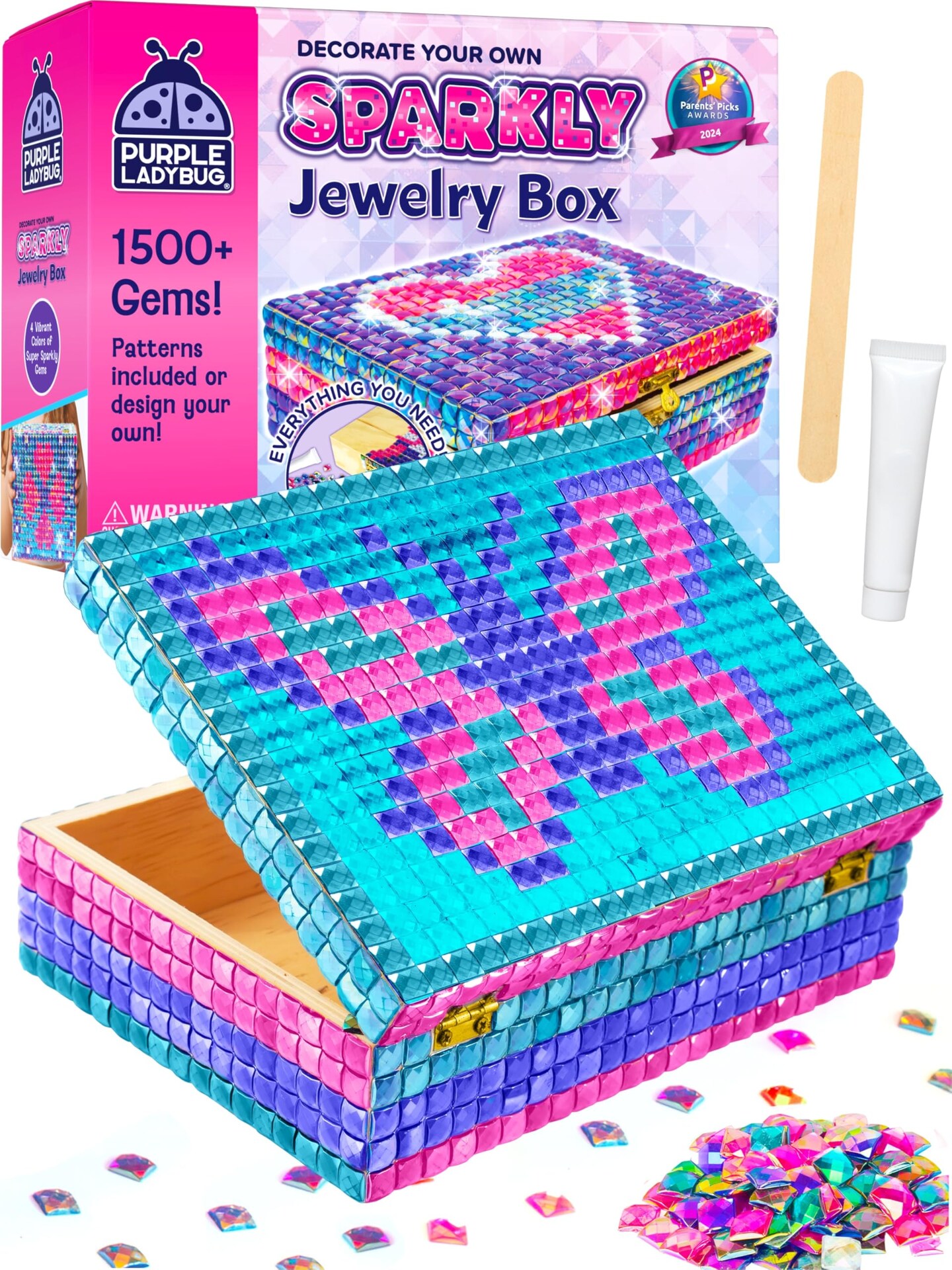 Jewelry Box Craft for Girls 8-12 6-8 - Birthday Gift for 7 8 9 10 11 12 Year Old Girl, Fun Mosaic Arts and Crafts for Kids Ages 8-12, Girls Toys 8-10