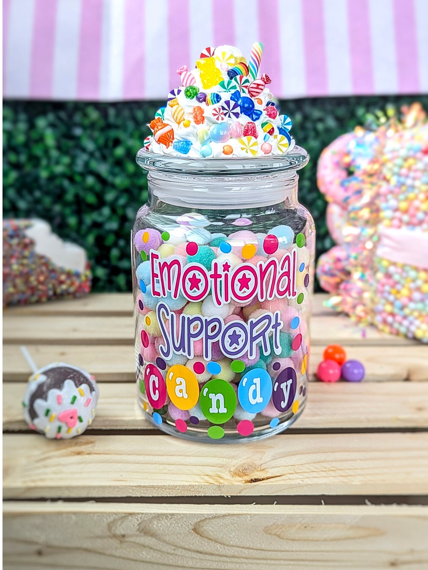 Custom Candy Jar with Lid, Motivational candy jar, Therapist Gift