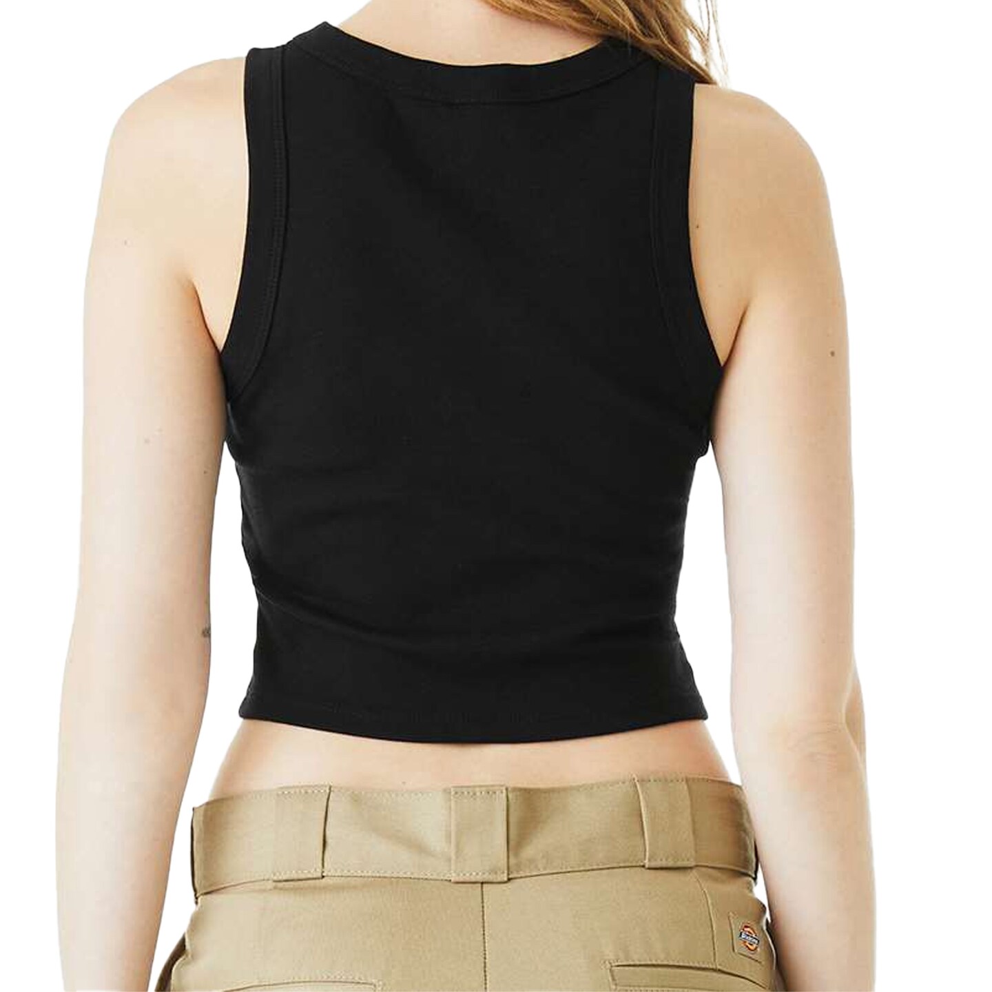 BELLA + CANVAS Women's Micro Rib Racer Tank Top, Sleeveless Fitted Basic Tank