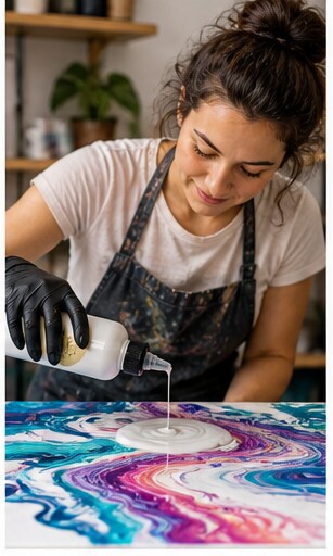 Ezgi Sertcetin Premium Pour Painting 8 fl oz Fluid Art Paint Ready to Pour Acrylic Pouring Paint