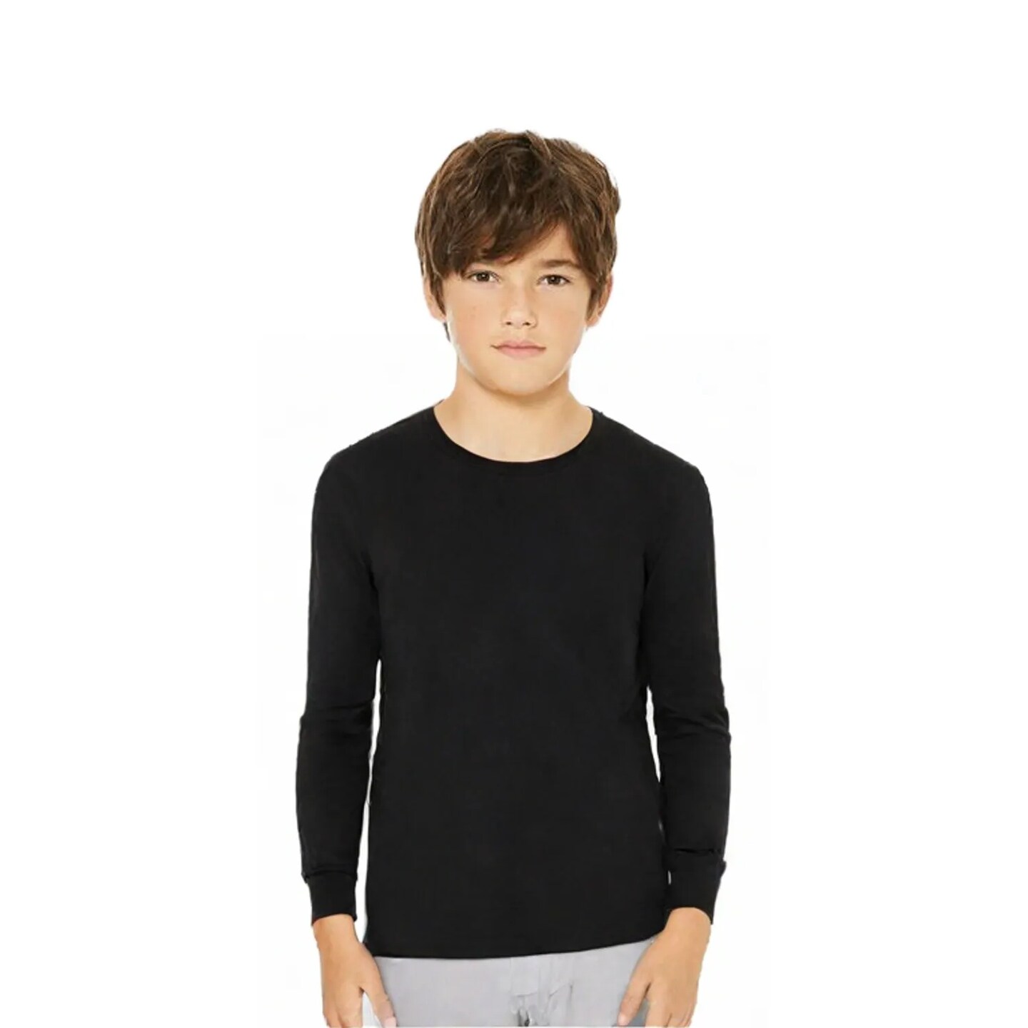 BELLA + CANVAS Youth Long Sleeve Jersey Tee with Premium Airlume Cotton and Sustainable Retail Fit