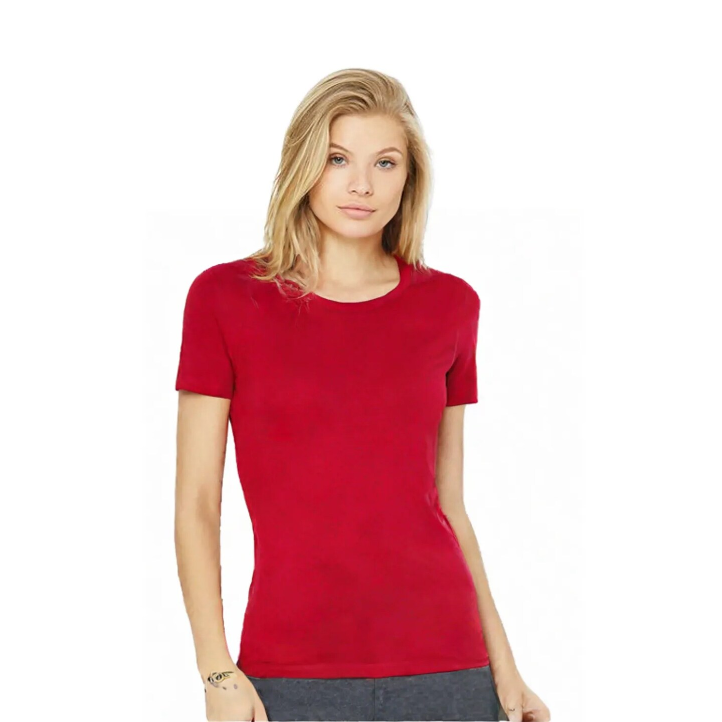 BELLA + CANVAS Women’s Slim Fit Short Sleeve Crewneck Tee – Cotton T-Shirt for Everyday Wear