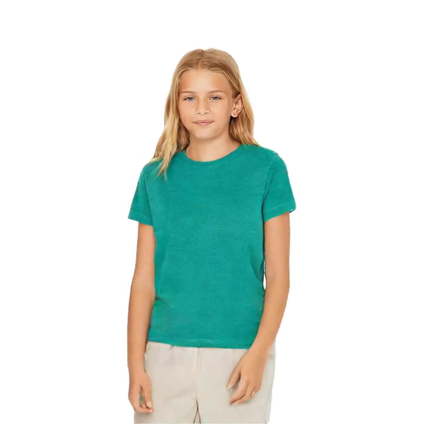 BELLA + CANVAS Youth Triblend Soft Blend Retail Fit Unisex Kids Everyday Casual T-Shirt