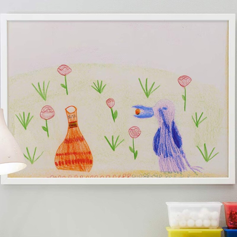 Frame White 19 &#xBE;x27 &#xBD;&#x22; Versatile and Easy to Hang Picture Frame