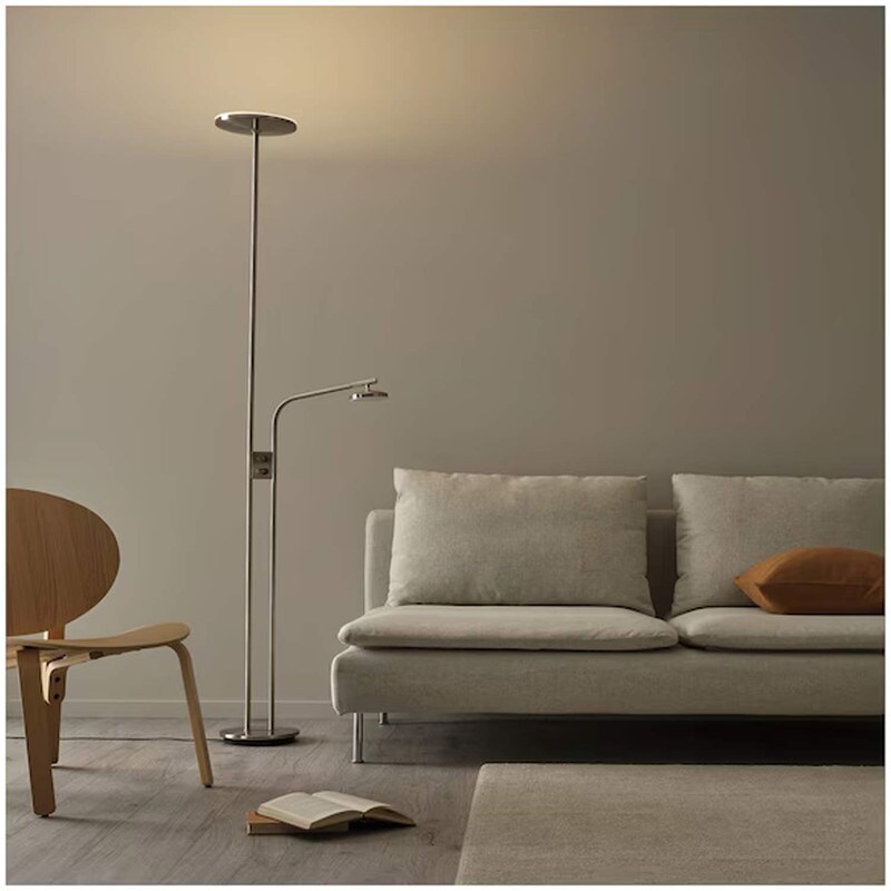 Dimmable LED Floor Uplighter with Reading Lamp