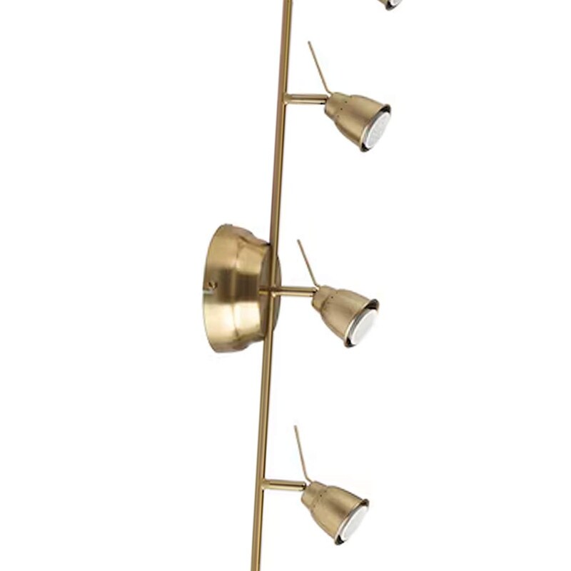 Brass Ceiling Track with 5 Adjustable Spots