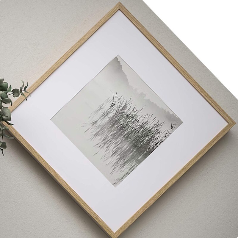 Frame Oak Effect 19 &#xBE;x19 &#xBE;&#x22; Deep Square Frame for Wall Display