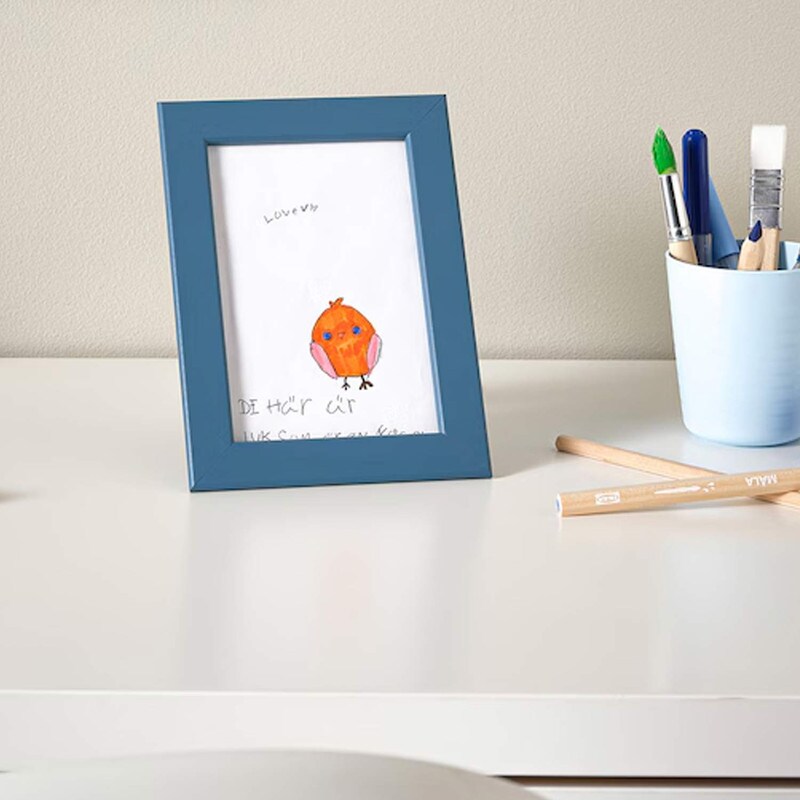 Frame Dark Gray Blue 4x6&#x22; Compact and Versatile Picture Frame