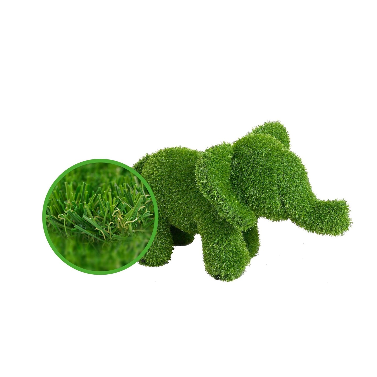 Universal Statues Standing Elephant Outdoor Garden Artificial Turf Topiary - 24"