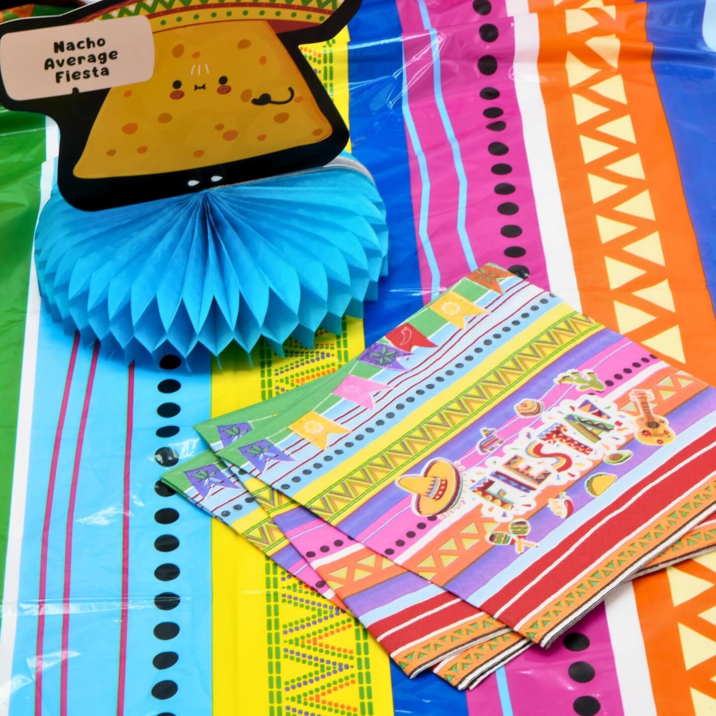 4E's Novelty 50 Pack Cinco De Mayo Fiesta Napkins - Cinco De Mayo Party Decorations & Party Supplies