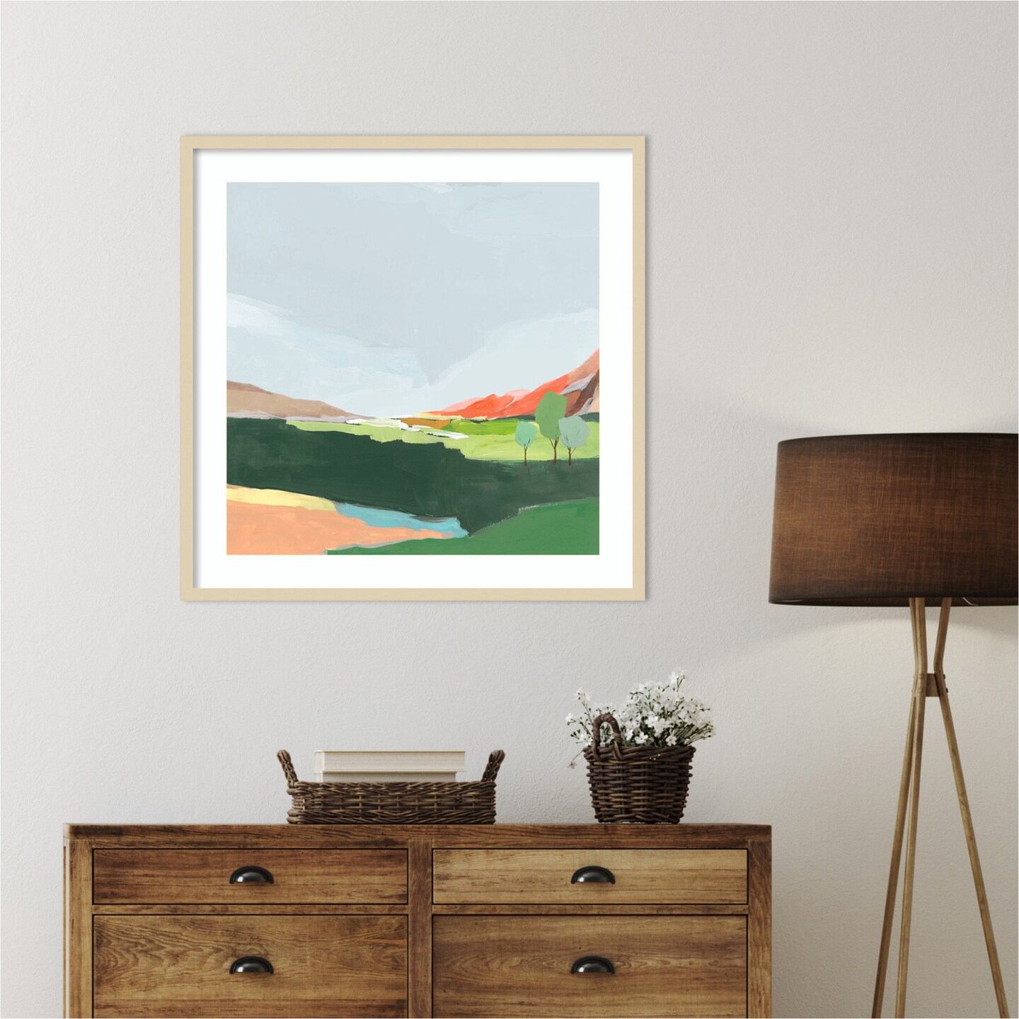 Green Hills I  by Ian C Wood Framed Wall Art Print