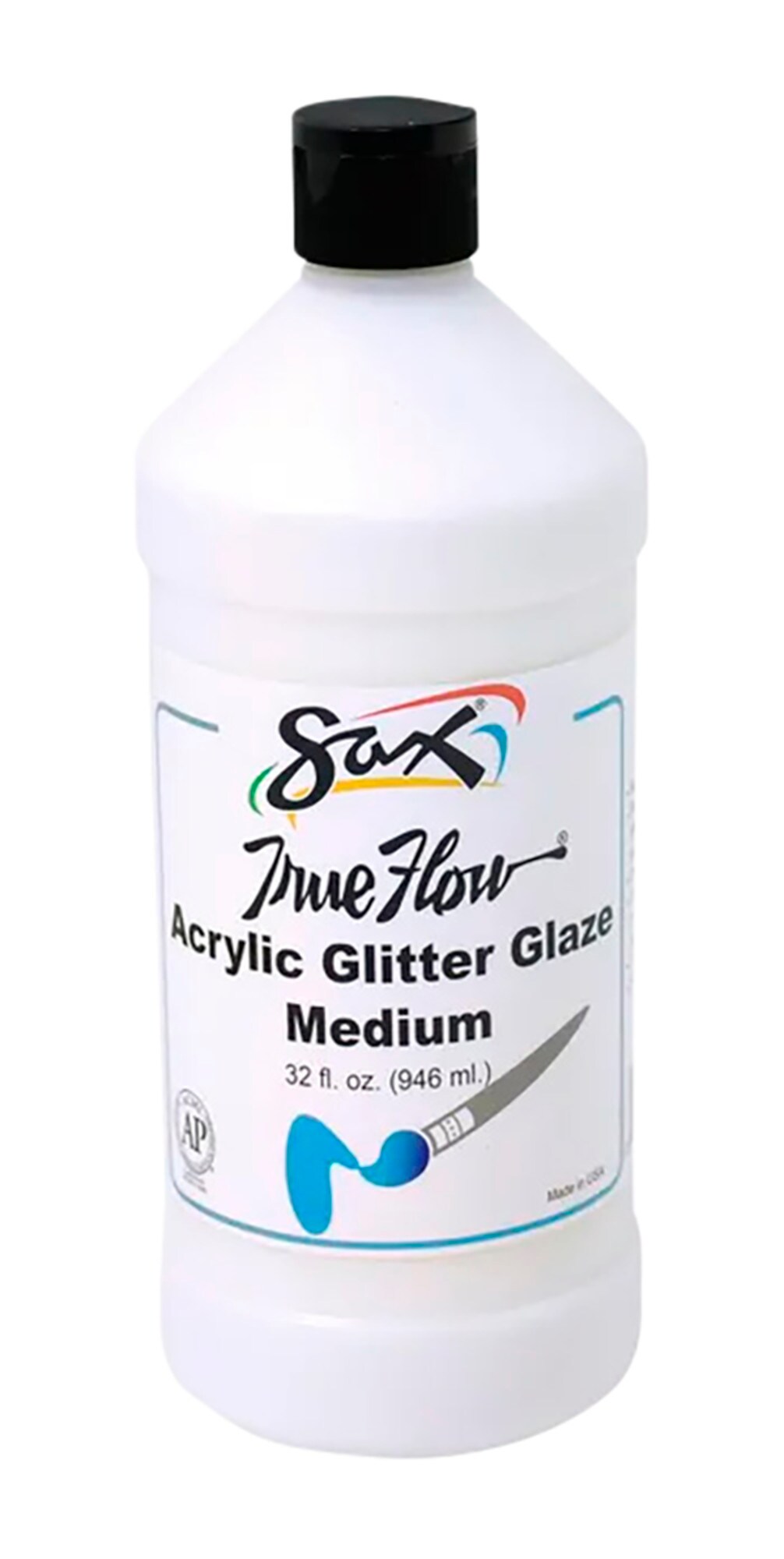 Sax Acrylic Glitter Glaze Medium Preparation, 1 Quart