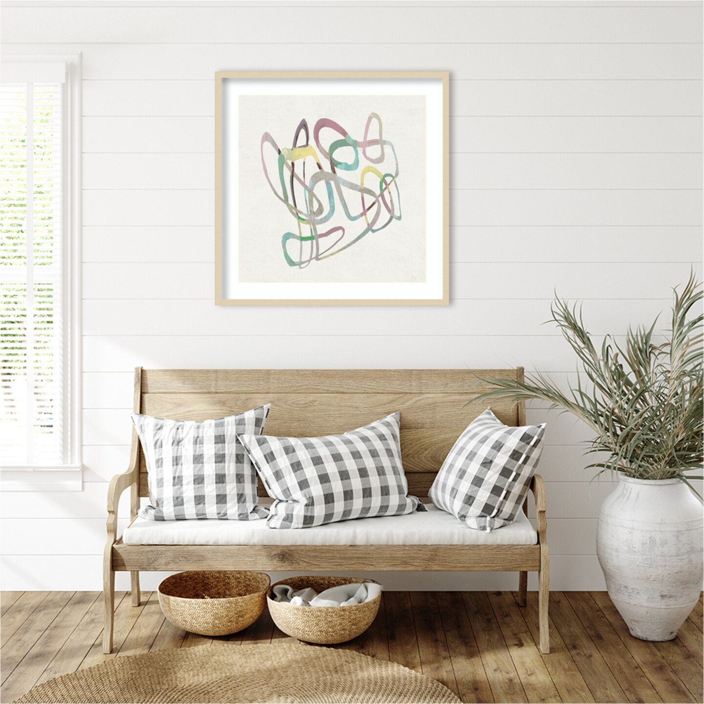 Pastel Swirl I by Jacob q Wood Framed Wall Art Print
