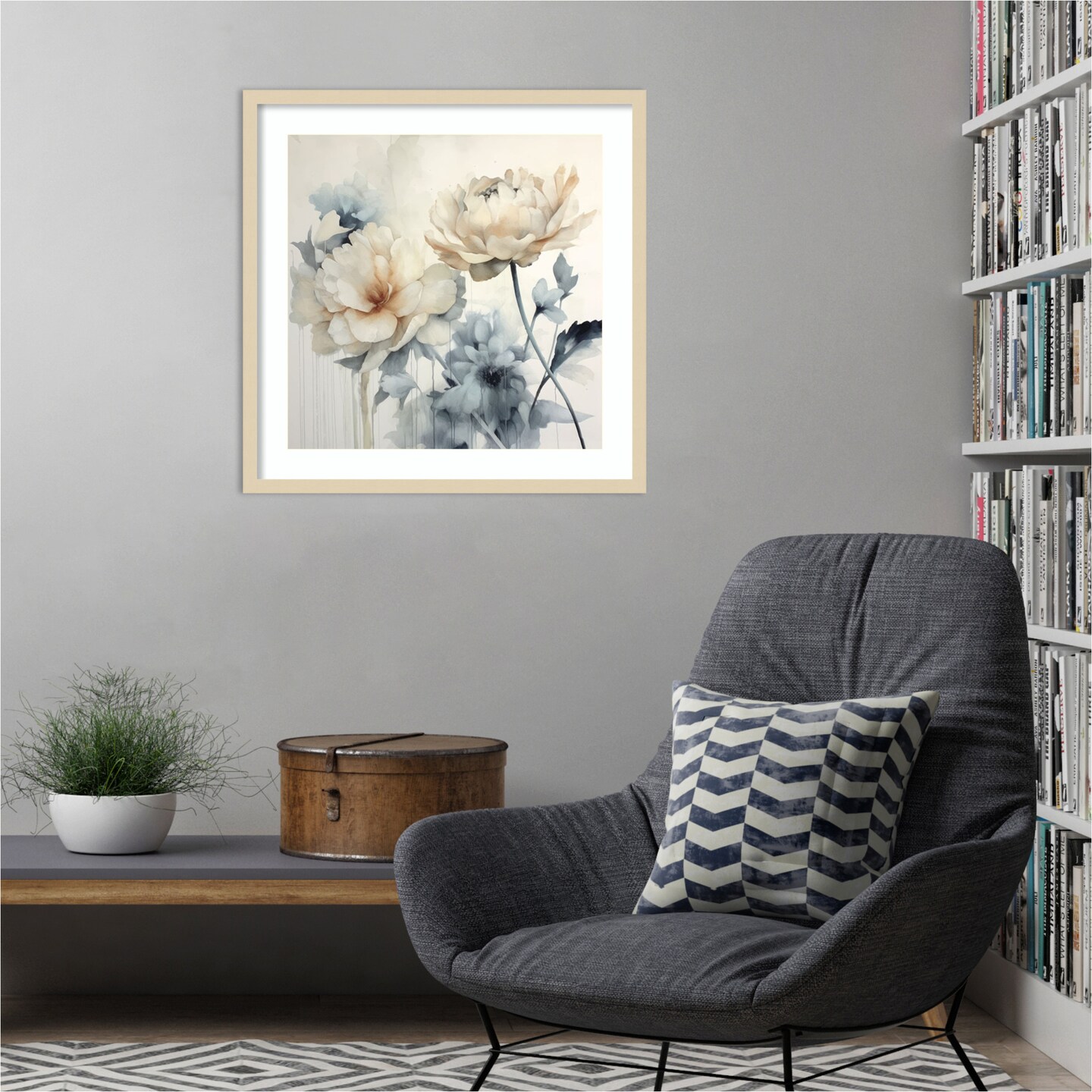 Blooms of Inspiration II by Lazar studio Wood Framed Wall Art Print