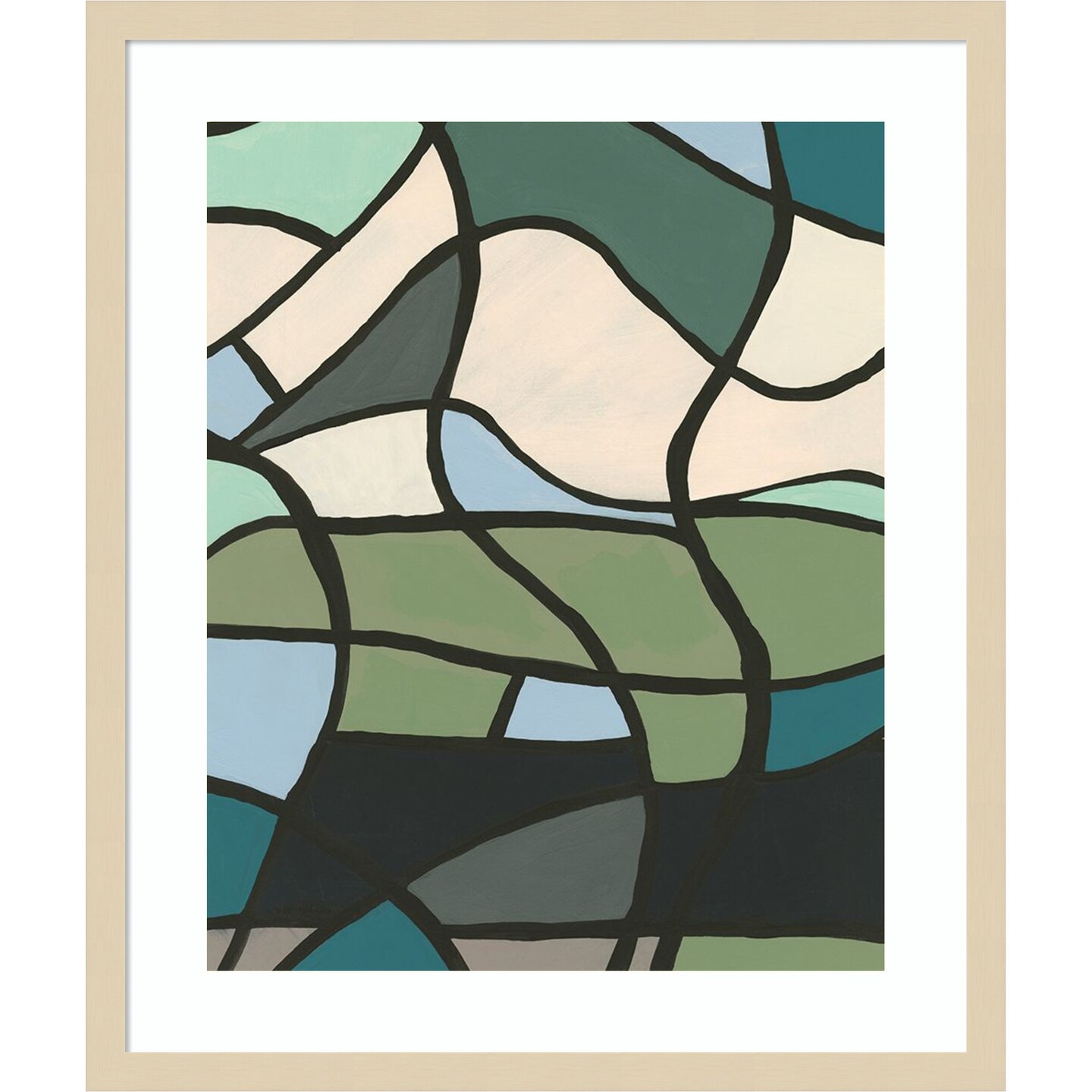 Multicolor Stained Glass II by Regina Moore Wood Framed Wall Art Print