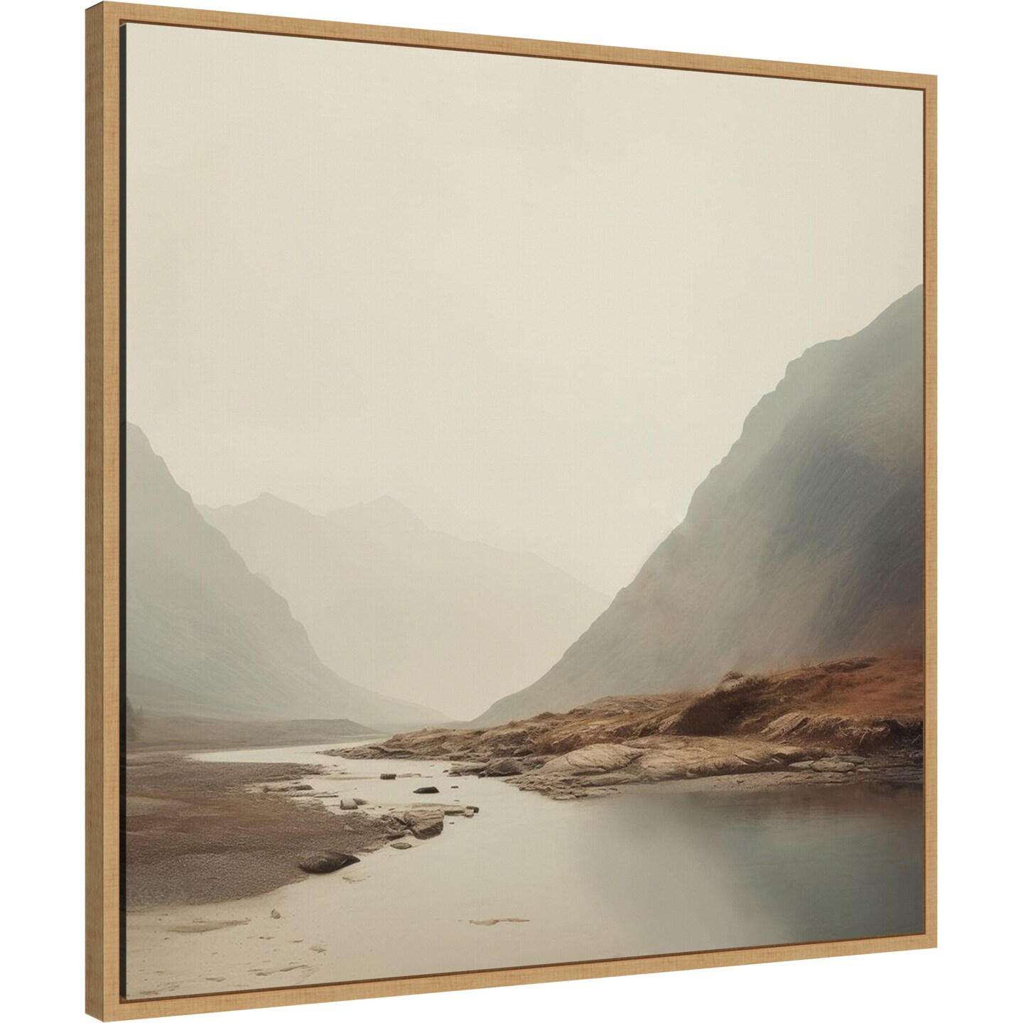Dreamy Mountain Mirage I by Lazar studio Framed Canvas Wall Art