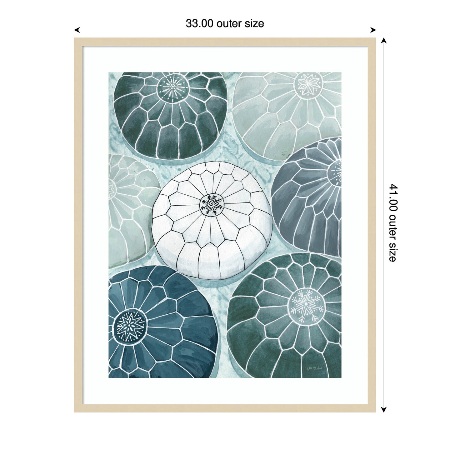 Moroccan Street Poufs by Yvette St. Wood Framed Wall Art Print