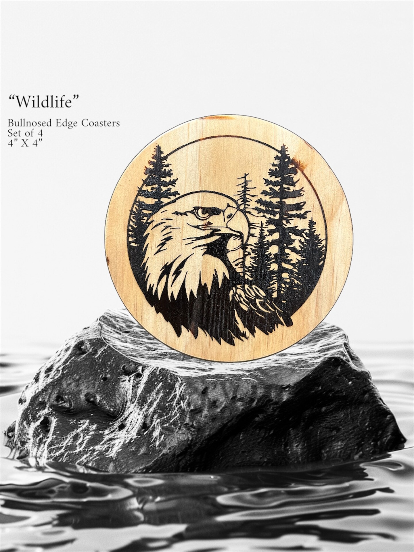 Wood-burned Coasters, Flat Edge | MakerPlace by Michaels