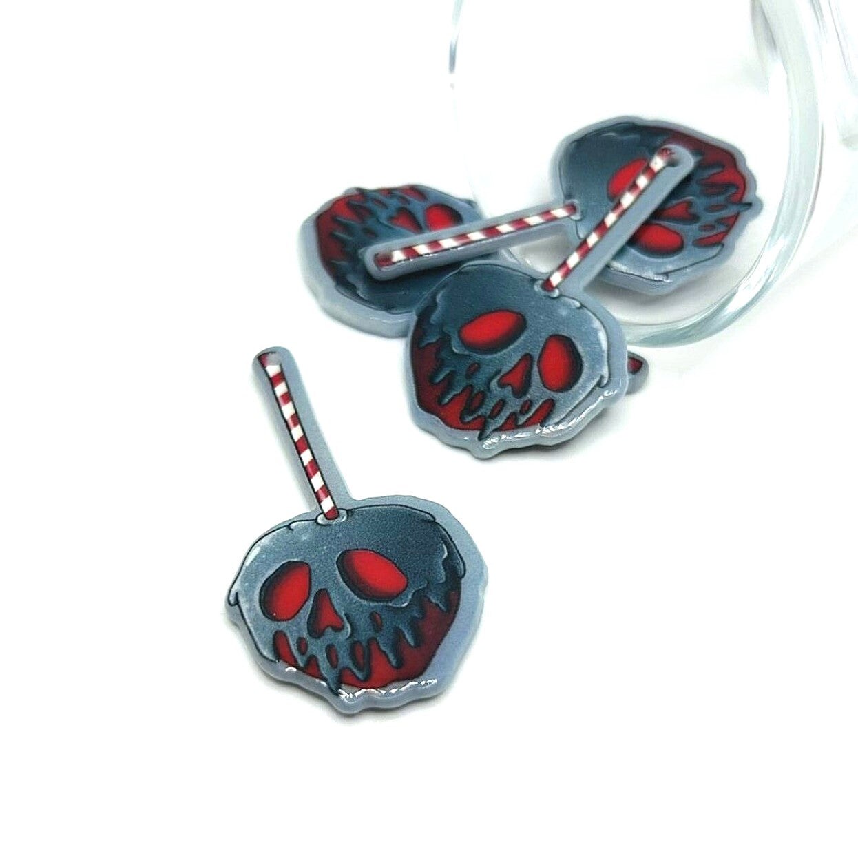 Creepy Christmas Poison Apple Charms, 27x47mm