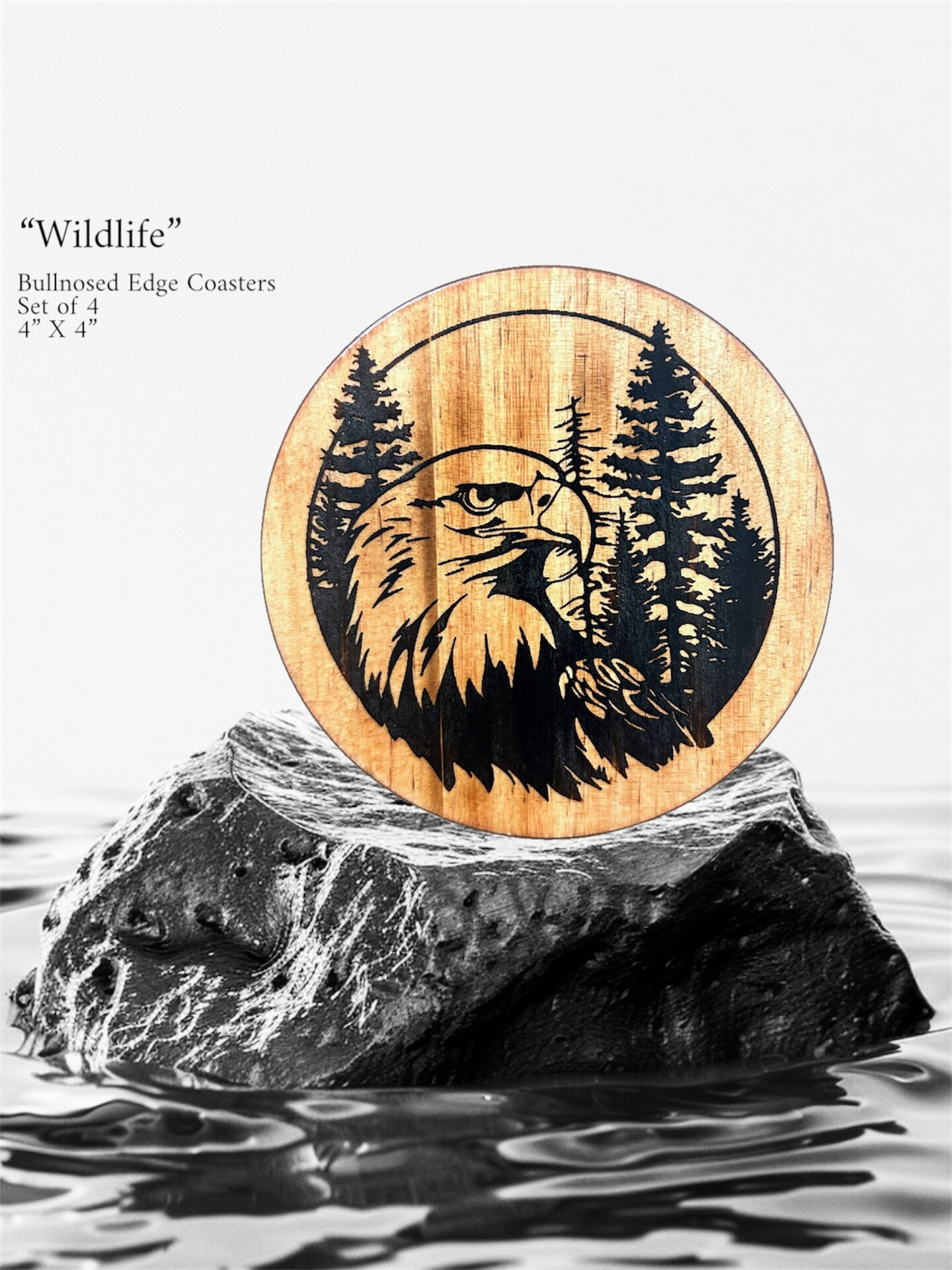 Wood-burned Coasters, Flat Edge | MakerPlace by Michaels