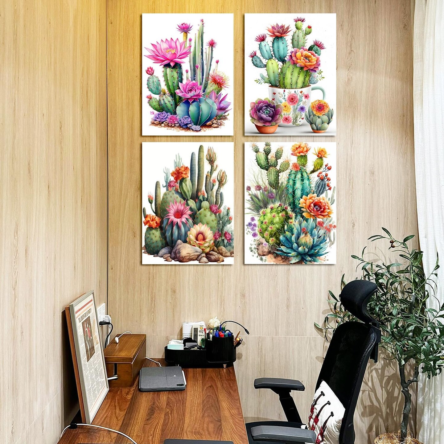 Succulent Diamond Painting Kit for Adults, Gem Art for Living Room, 11.8x15.7 in.