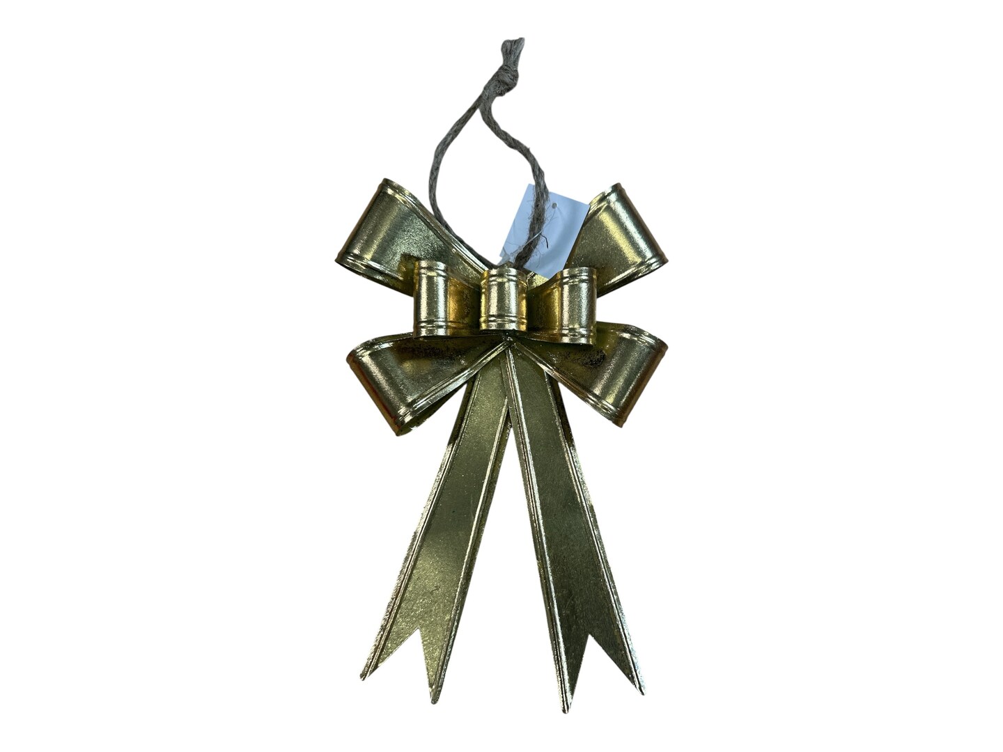 Gold Metal Bow Ornament – Elegant Holiday Decoration 10"x6.5"-570677