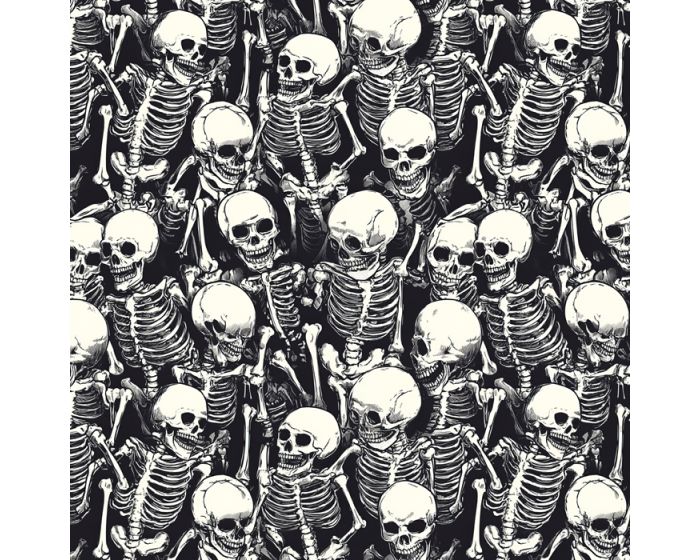 Halloween Skeletons Cotton Fabric | By the Yard | Sewing and Crafting | 44 inches wide
